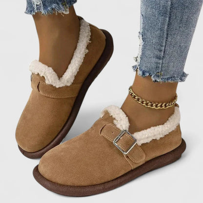 Valentynah | Zapatillas de Invierno con Forro de Peluche y Hebilla
